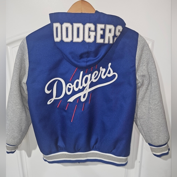 Los Angeles Dodgers JH Design Reversible Varsity style,Snap on Jacket, YTH Small - Picture 1 of 13